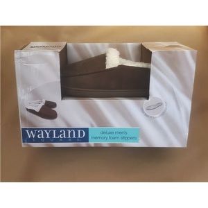 Wayland Square deluxe men’s memory foam slippers medium size 8-9